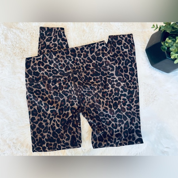 Anthropologie Varley Leopard Print High Rise Tights Leggings Medium - Picture 3 of 4